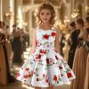 imageHB HBB MAGIC Girls Vintage Dress 50s Retro Twirling Special Occasion Dresses Size 614 Sleeveless Kids DressWhitered Rose