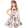 imageHB HBB MAGIC Girls Vintage Dress 50s Retro Twirling Special Occasion Dresses Size 614 Sleeveless Kids DressWhitered Rose