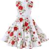 imageHB HBB MAGIC Girls Vintage Dress 50s Retro Twirling Special Occasion Dresses Size 614 Sleeveless Kids DressWhitered Rose