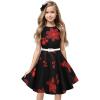 imageHB HBB MAGIC Girls Vintage Dress 50s Retro Twirling Special Occasion Dresses Size 614 Sleeveless Kids DressBlack Red