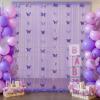 image:imageHB HBB MAGIC Purple Tulle Backdrop Curtains 10x10ft with Butterfly Decorations for Birthday Party Baby Shower Backdrop for Girl Lavender Sheer Wedding Photo Backdrop Curtain Bridal Shower Photoshoot