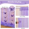 image:imageHB HBB MAGIC Purple Tulle Backdrop Curtains 10x10ft with Butterfly Decorations for Birthday Party Baby Shower Backdrop for Girl Lavender Sheer Wedding Photo Backdrop Curtain Bridal Shower Photoshoot