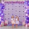 image:imageHB HBB MAGIC Purple Tulle Backdrop Curtains 10x10ft with Butterfly Decorations for Birthday Party Baby Shower Backdrop for Girl Lavender Sheer Wedding Photo Backdrop Curtain Bridal Shower Photoshoot