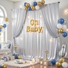 image:image10x10ft Silver Backdrop Curtains Glitter Sequin Photo Backdrop Curtain Fabric Silver Shimmer Drapes Backdrop Bridal Baby Shower Wedding Birthday Party Photography Backdrops Photoshoot 5x10FT 2 PanelsSilver