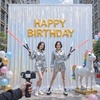 image:image10x10ft Silver Backdrop Curtains Glitter Sequin Photo Backdrop Curtain Fabric Silver Shimmer Drapes Backdrop Bridal Baby Shower Wedding Birthday Party Photography Backdrops Photoshoot 5x10FT 2 PanelsGlitter Silver