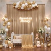 image:image10x10ft Silver Backdrop Curtains Glitter Sequin Photo Backdrop Curtain Fabric Silver Shimmer Drapes Backdrop Bridal Baby Shower Wedding Birthday Party Photography Backdrops Photoshoot 5x10FT 2 PanelsChampagne