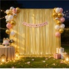 image:image10x10ft Silver Backdrop Curtains Glitter Sequin Photo Backdrop Curtain Fabric Silver Shimmer Drapes Backdrop Bridal Baby Shower Wedding Birthday Party Photography Backdrops Photoshoot 5x10FT 2 PanelsGold