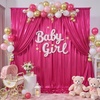 image:image10x10ft Silver Backdrop Curtains Glitter Sequin Photo Backdrop Curtain Fabric Silver Shimmer Drapes Backdrop Bridal Baby Shower Wedding Birthday Party Photography Backdrops Photoshoot 5x10FT 2 PanelsHot Pink