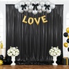 image:image10x10ft Silver Backdrop Curtains Glitter Sequin Photo Backdrop Curtain Fabric Silver Shimmer Drapes Backdrop Bridal Baby Shower Wedding Birthday Party Photography Backdrops Photoshoot 5x10FT 2 PanelsBlack