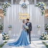 image:image10x10ft Silver Backdrop Curtains Glitter Sequin Photo Backdrop Curtain Fabric Silver Shimmer Drapes Backdrop Bridal Baby Shower Wedding Birthday Party Photography Backdrops Photoshoot 5x10FT 2 PanelsSilver