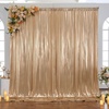 image:image10x10ft Silver Backdrop Curtains Glitter Sequin Photo Backdrop Curtain Fabric Silver Shimmer Drapes Backdrop Bridal Baby Shower Wedding Birthday Party Photography Backdrops Photoshoot 5x10FT 2 PanelsChampagne