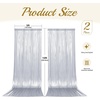 image:image10x10ft Silver Backdrop Curtains Glitter Sequin Photo Backdrop Curtain Fabric Silver Shimmer Drapes Backdrop Bridal Baby Shower Wedding Birthday Party Photography Backdrops Photoshoot 5x10FT 2 PanelsSilver