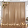 image:image10x10ft Silver Backdrop Curtains Glitter Sequin Photo Backdrop Curtain Fabric Silver Shimmer Drapes Backdrop Bridal Baby Shower Wedding Birthday Party Photography Backdrops Photoshoot 5x10FT 2 PanelsChampagne