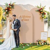 image:imageBeige Arch Backdrop Cover Set of 3 Beige Arch Cover Spandex Wedding Arch Covers Stretchy Backdrop for Bridal Shower Birthday Party Baby Shower Ceremony Event Balloon Arch Stand Covers 4ft 5ft 6ftNude