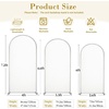 image:imageBeige Arch Backdrop Cover Set of 3 Beige Arch Cover Spandex Wedding Arch Covers Stretchy Backdrop for Bridal Shower Birthday Party Baby Shower Ceremony Event Balloon Arch Stand Covers 4ft 5ft 6ftIvory