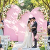image:imageBeige Arch Backdrop Cover Set of 3 Beige Arch Cover Spandex Wedding Arch Covers Stretchy Backdrop for Bridal Shower Birthday Party Baby Shower Ceremony Event Balloon Arch Stand Covers 4ft 5ft 6ftPink
