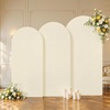 image:imageBeige Arch Backdrop Cover Set of 3 Beige Arch Cover Spandex Wedding Arch Covers Stretchy Backdrop for Bridal Shower Birthday Party Baby Shower Ceremony Event Balloon Arch Stand Covers 4ft 5ft 6ftBeige