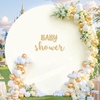 image:imageIvory Round Backdrop Cover 66ft Stretchy Circle Arch Backdrop Cover Wedding Round Arch Cover for Bridal Shower Baby Shower Photo Shoot Balloon Arch Cover Birthday Party Arches Background DecorationsIvory