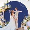 image:imageIvory Round Backdrop Cover 66ft Stretchy Circle Arch Backdrop Cover Wedding Round Arch Cover for Bridal Shower Baby Shower Photo Shoot Balloon Arch Cover Birthday Party Arches Background DecorationsNavy Blue