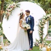 image:imageIvory Round Backdrop Cover 66ft Stretchy Circle Arch Backdrop Cover Wedding Round Arch Cover for Bridal Shower Baby Shower Photo Shoot Balloon Arch Cover Birthday Party Arches Background DecorationsWhite