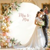 image:imageIvory Round Backdrop Cover 66ft Stretchy Circle Arch Backdrop Cover Wedding Round Arch Cover for Bridal Shower Baby Shower Photo Shoot Balloon Arch Cover Birthday Party Arches Background DecorationsIvory