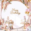 image:imageIvory Round Backdrop Cover 66ft Stretchy Circle Arch Backdrop Cover Wedding Round Arch Cover for Bridal Shower Baby Shower Photo Shoot Balloon Arch Cover Birthday Party Arches Background DecorationsWhite