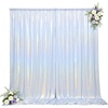 image:image10x10ft Silver Backdrop Curtains Glitter Sequin Photo Backdrop Curtain Fabric Silver Shimmer Drapes Backdrop Bridal Baby Shower Wedding Birthday Party Photography Backdrops Photoshoot 5x10FT 2 PanelsGlitter Silver