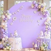 image:imageIvory Round Backdrop Cover 66ft Stretchy Circle Arch Backdrop Cover Wedding Round Arch Cover for Bridal Shower Baby Shower Photo Shoot Balloon Arch Cover Birthday Party Arches Background DecorationsPurple