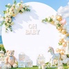 image:imageIvory Round Backdrop Cover 66ft Stretchy Circle Arch Backdrop Cover Wedding Round Arch Cover for Bridal Shower Baby Shower Photo Shoot Balloon Arch Cover Birthday Party Arches Background DecorationsWhite