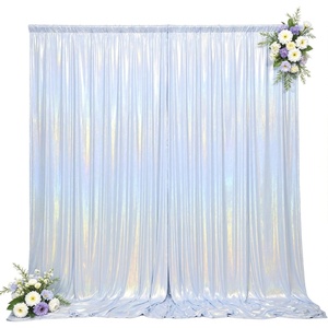 image:image10x10ft Silver Backdrop Curtains Glitter Sequin Photo Backdrop Curtain Fabric Silver Shimmer Drapes Backdrop Bridal Baby Shower Wedding Birthday Party Photography Backdrops Photoshoot 5x10FT 2 PanelsGlitter Silver