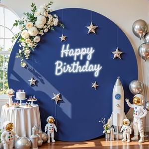 image:imageIvory Round Backdrop Cover 66ft Stretchy Circle Arch Backdrop Cover Wedding Round Arch Cover for Bridal Shower Baby Shower Photo Shoot Balloon Arch Cover Birthday Party Arches Background DecorationsNavy Blue